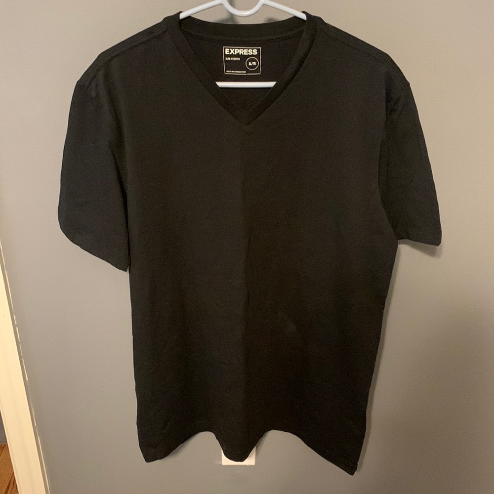 Express slim stretch v neck t-shirt